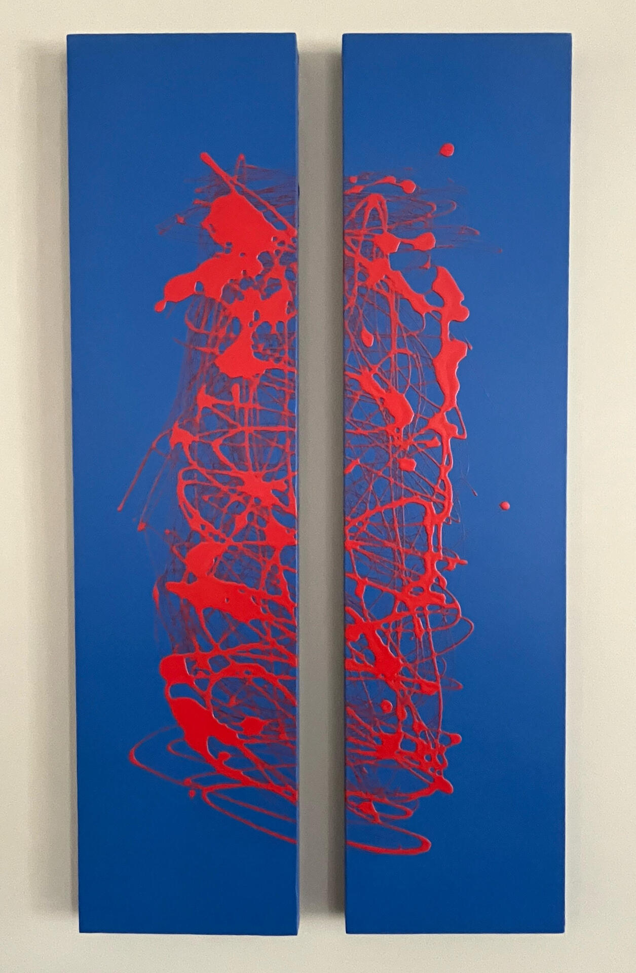 Red Galaxy II -- 48x12 inches x 2